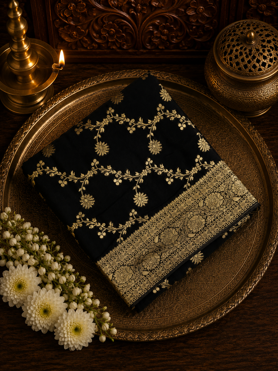 Premium Crepe Georgette Saree🖤