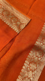 Premium Crepe Georgette Saree🧡