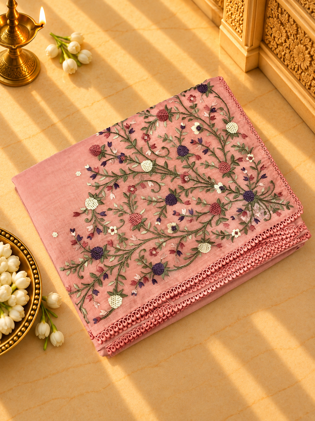 Premium Soft Organza Saree With Embroidery - 901991