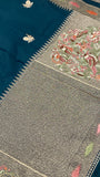Premium Russian Dola Silk Sare With Embroidery