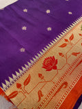 Premium Russian Silk Saree With Paithani Border