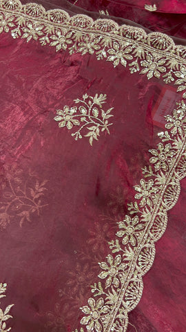 Chinnon Saree With Work