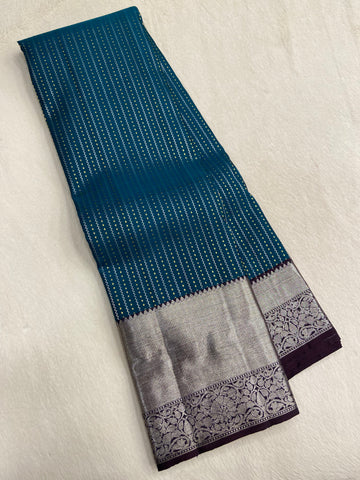 Pure 1G zari handloom Kanjeevaram silk mark certified saree