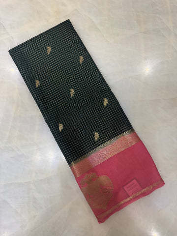 Premium Semi Crepe Mysore Silk Saree💚