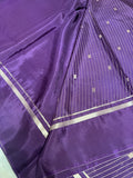 Pure Mix Crepe Mysore Silk Saree  (Purple)