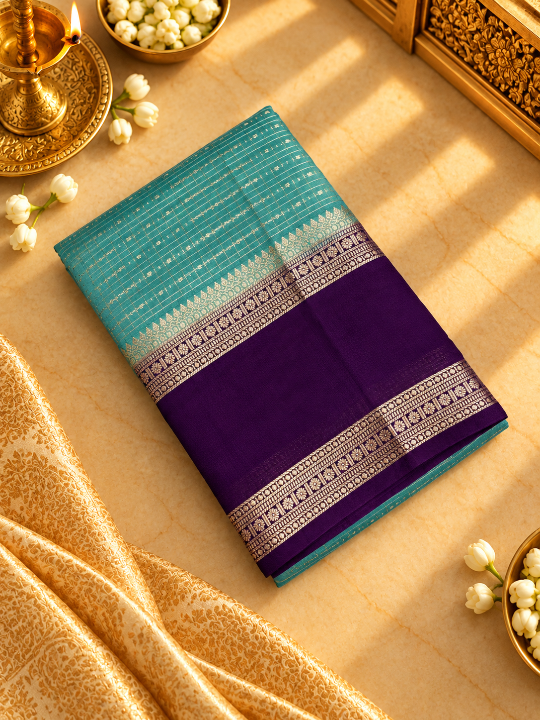 Premium Semi Chanderi Saree - 902438