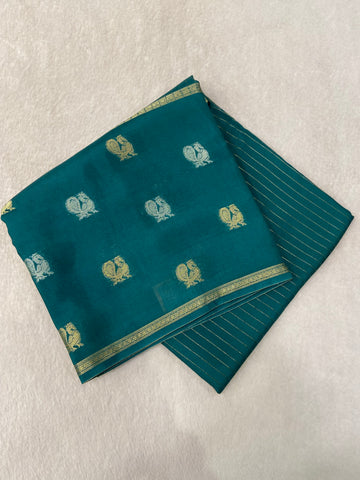 Pure Mix Semi Crepe Mysore Silke Saree