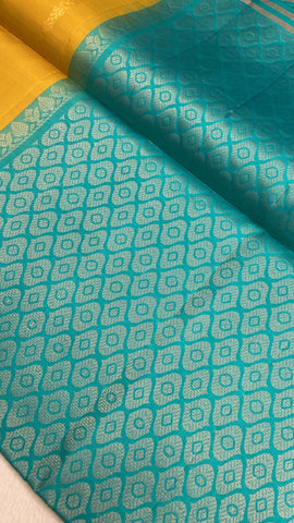 Half Mix Kanjeevaram Soft Silk Saree