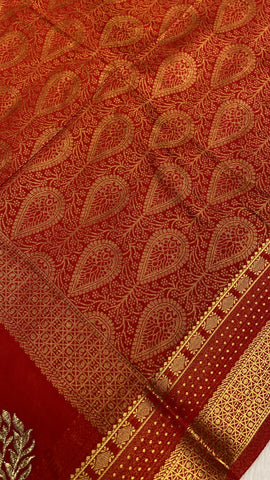 Premium wrinkle crepe silk saree❤️