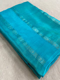 Pure Chinnon Saree- 902217 Sky blue