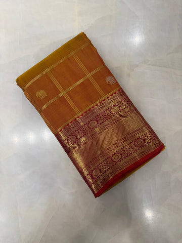 Pure 1G zari handloom Kanjeevaram silk mark certified saree