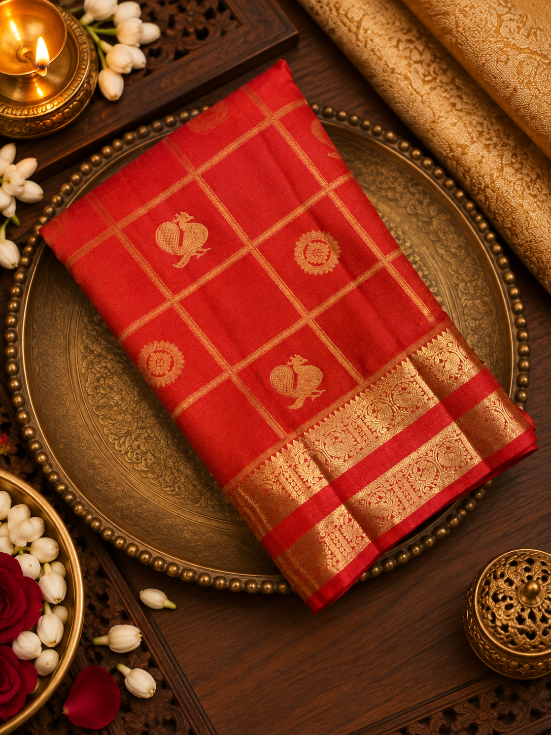 Premium Semi Kanchipuram Silk Saree - RF1120