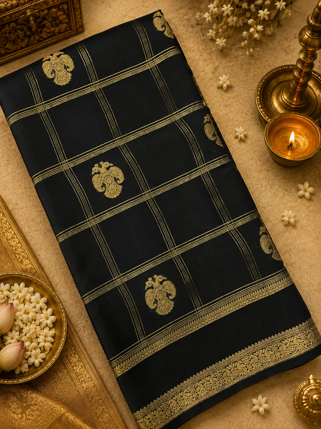 Pure Mix Mysore Crepe Silk Saree