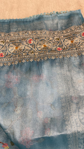 Pure tissue organza saree