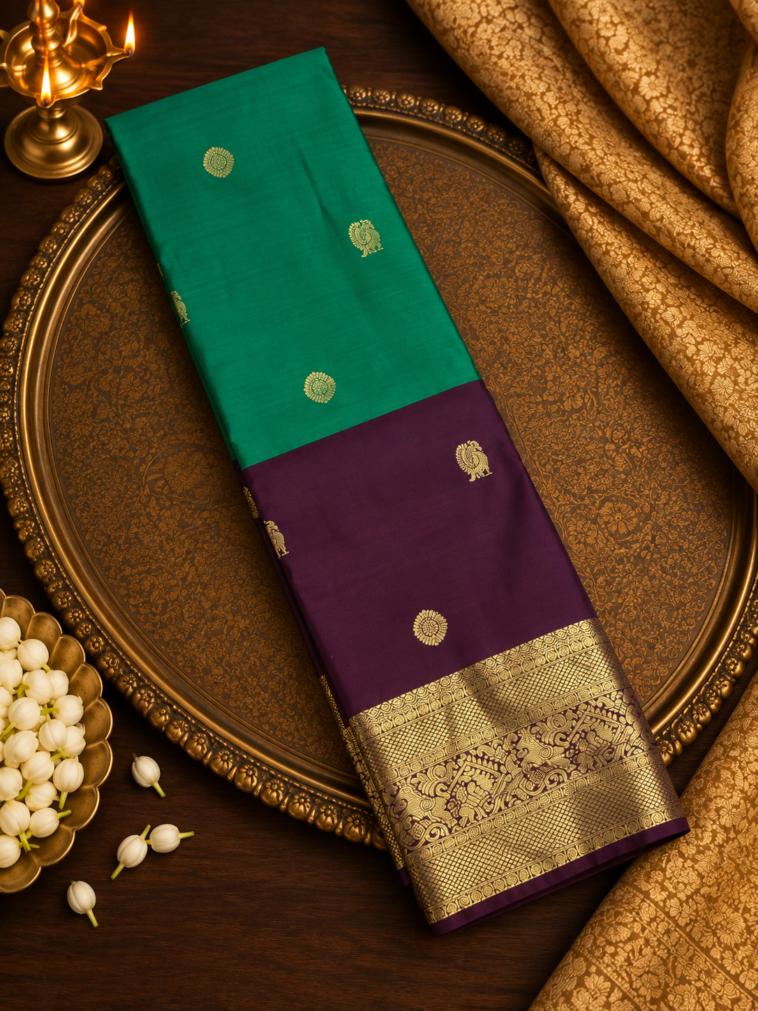 Premium Semi Kanchipuram Silk Saree - RF1145
