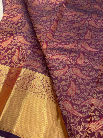 Pure Handloom Kanjeevaram Silk Mark Certified Saree