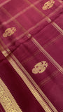 Pure Mix Crepe Mysore Silk Saree (Wine)