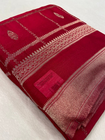 Premium wrinkle Georgette (Pink)