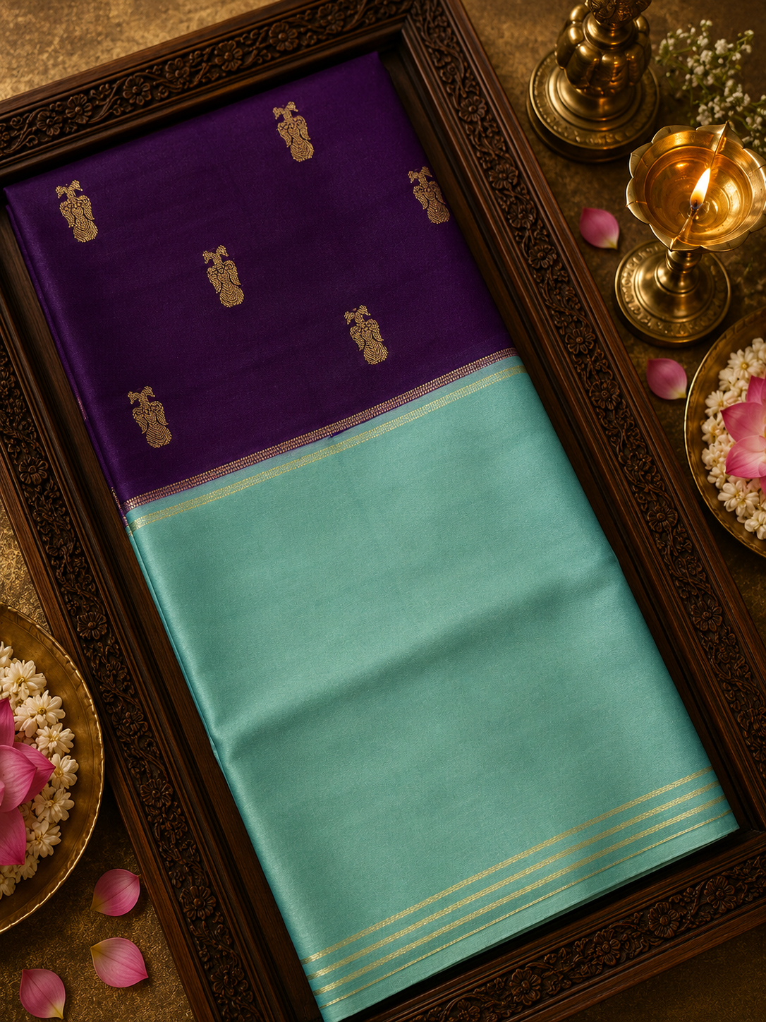 Pure Mix Mysore Crepe Silk Saree