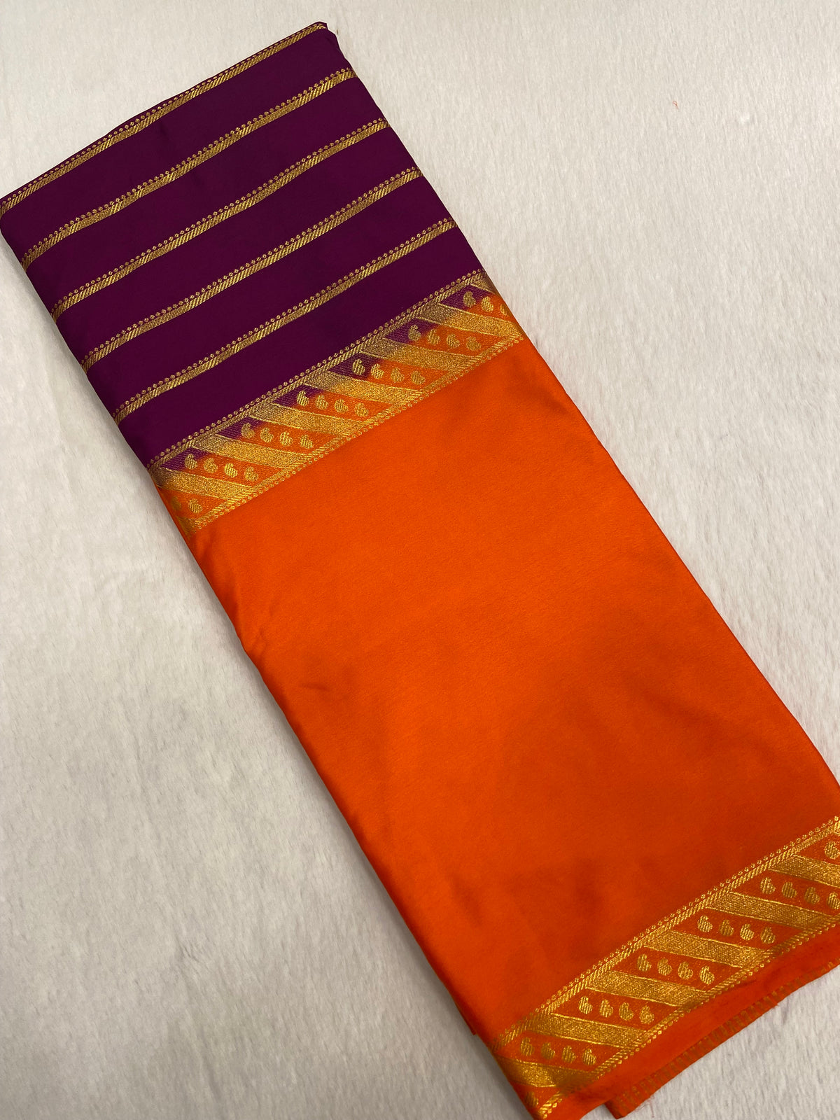 Premium Crepe Semi Mysore Silk Saree