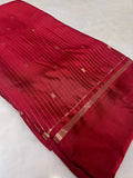 Pure Mix Crepe Mysore Silk Saree (Reddish rust)