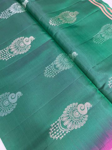Half Mix Kanjeevaram Soft Silk Saree