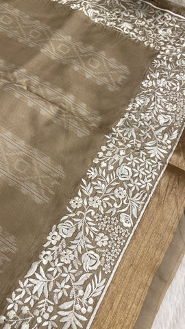 Raw mango silk saree