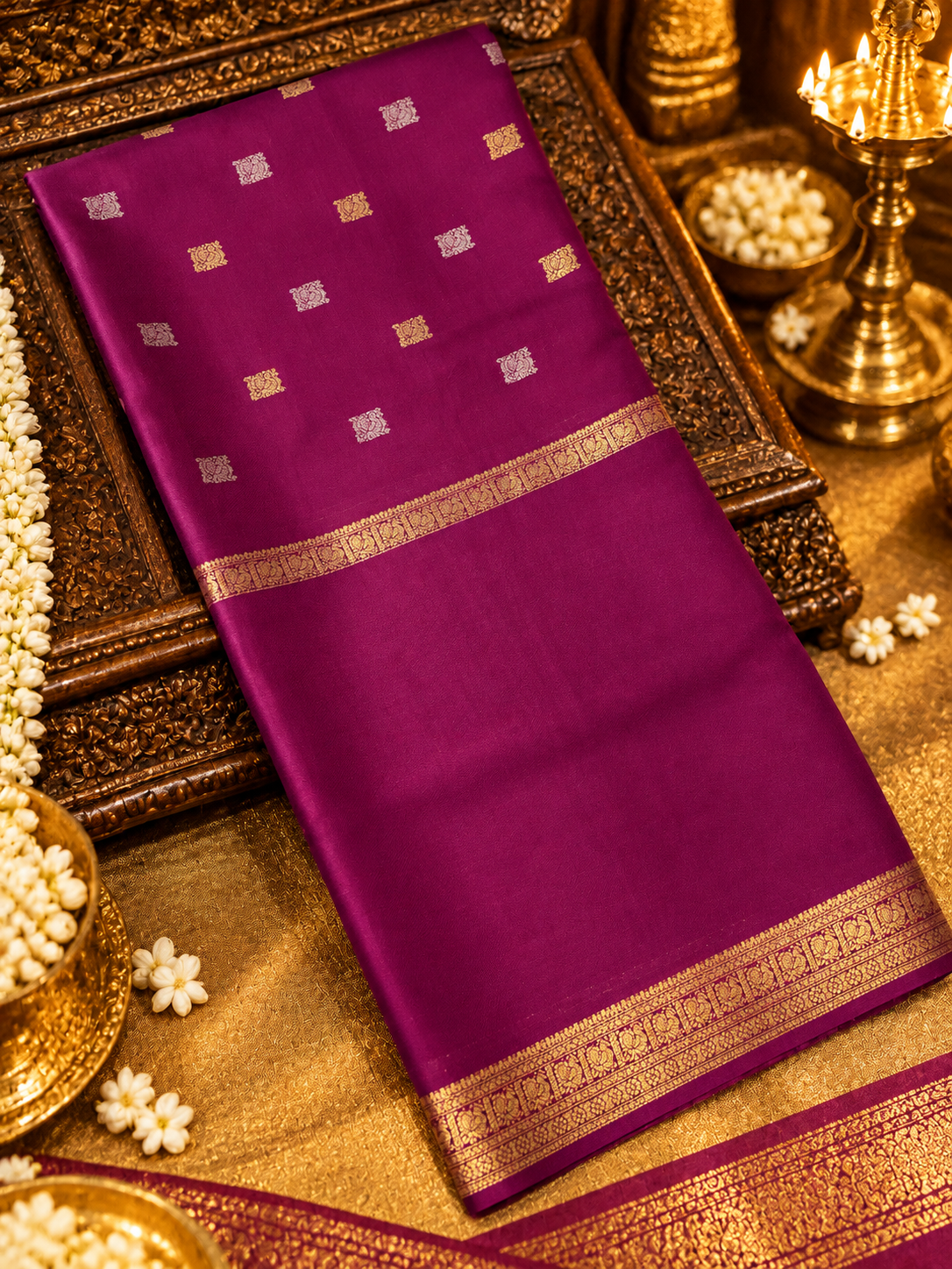 Premium Semi Mysore Crepe Silk Saree - 902499