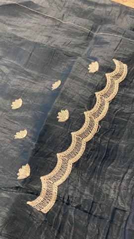 Premium Crush Organza Saree💙