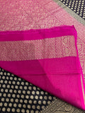 Pure crepe khaddi Banarasi saree- Silk mark certified- Black