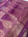 Pure Chinnon crepe Saree- 902541 Dark onion pink
