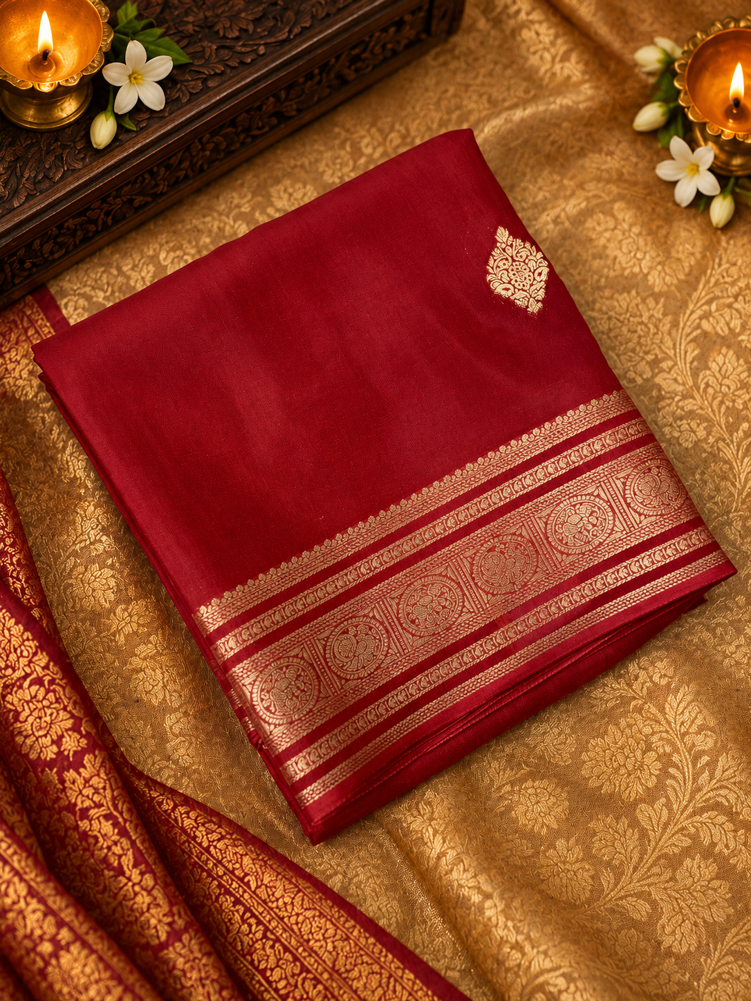Pure Mix Mysore Crepe Silk Saree - 902622