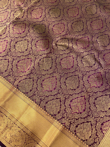 Pure Handloom Kanjeevaram Silk Mark Certified Saree