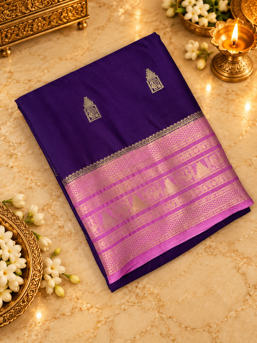 Premium Semi Mysore Silk Saree - 902557