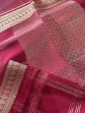 Pure Mix Mysore Crepe Silk Saree- Maroonish wine