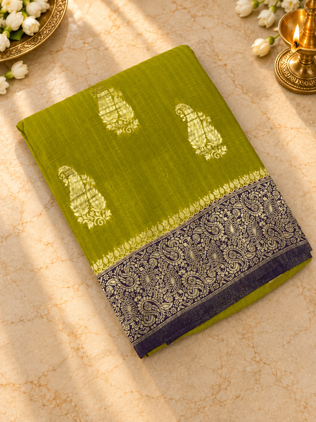 Premium Antique Zari Georgette Saree - 902773