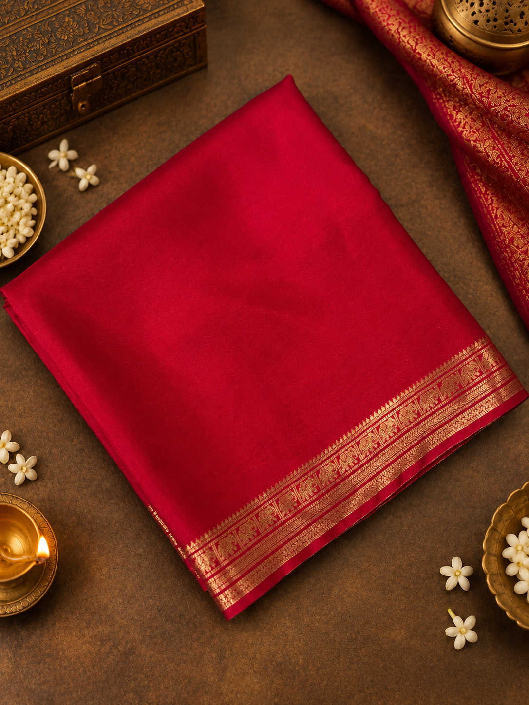 Premium Semi Mysore Crepe Silk Saree💗-902269