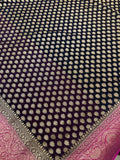 Pure crepe khaddi Banarasi saree- Silk mark certified- Black