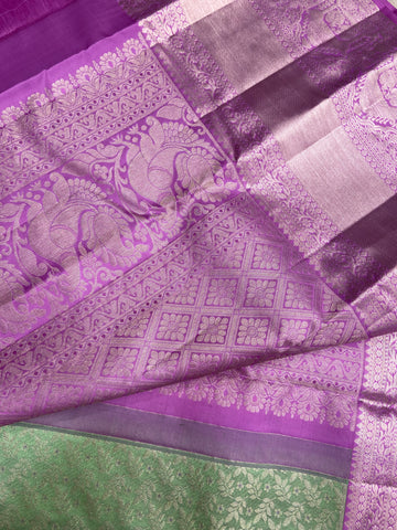 Pure 1G zari handloom Kanjeevaram silk mark certified saree
