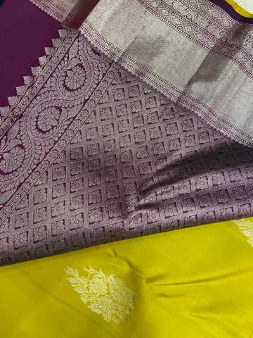 Pure 1G zari handloom Kanjeevaram silk mark certified saree