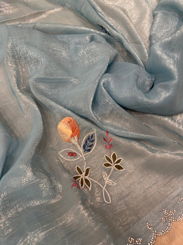 Premium Crush Organza Saree