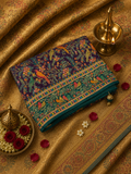 Premium Banarasi Crepe Kalamkari Saree