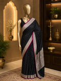 Pure Mix Crepe Satin Silk Saree