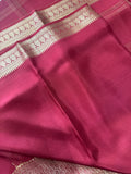 Pure Mix Mysore Crepe Silk Saree- Maroonish wine