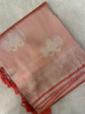 Bridal Semi Tissue Silk Saree (peach)