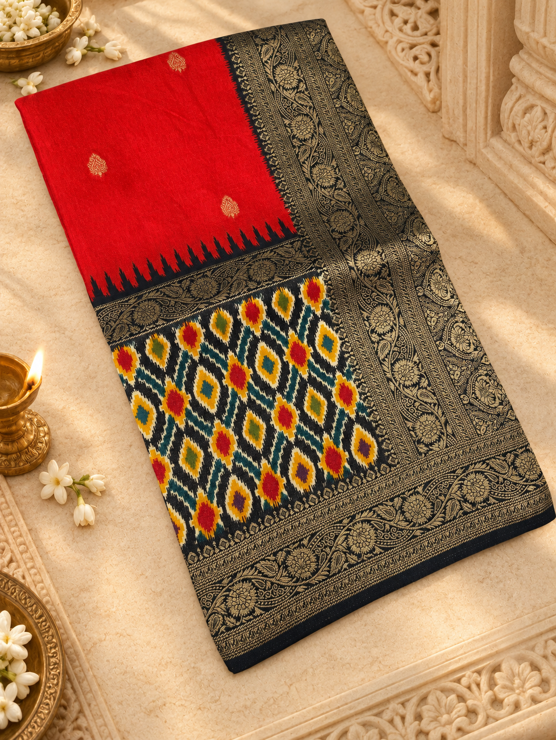 Premium Russian Crepe Silk Saree - 902376