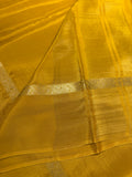 Pure Mix Mysore Crepe Silk Saree- Mustardy golden