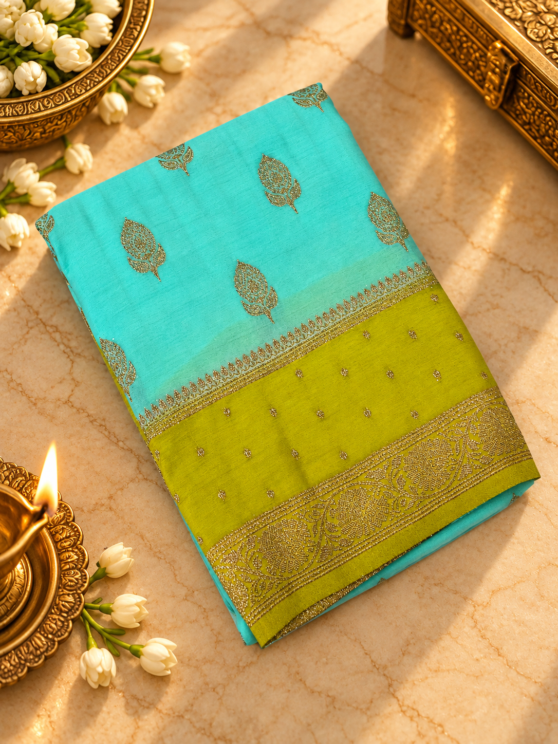 Premium Crepe Georgette Saree - 902457