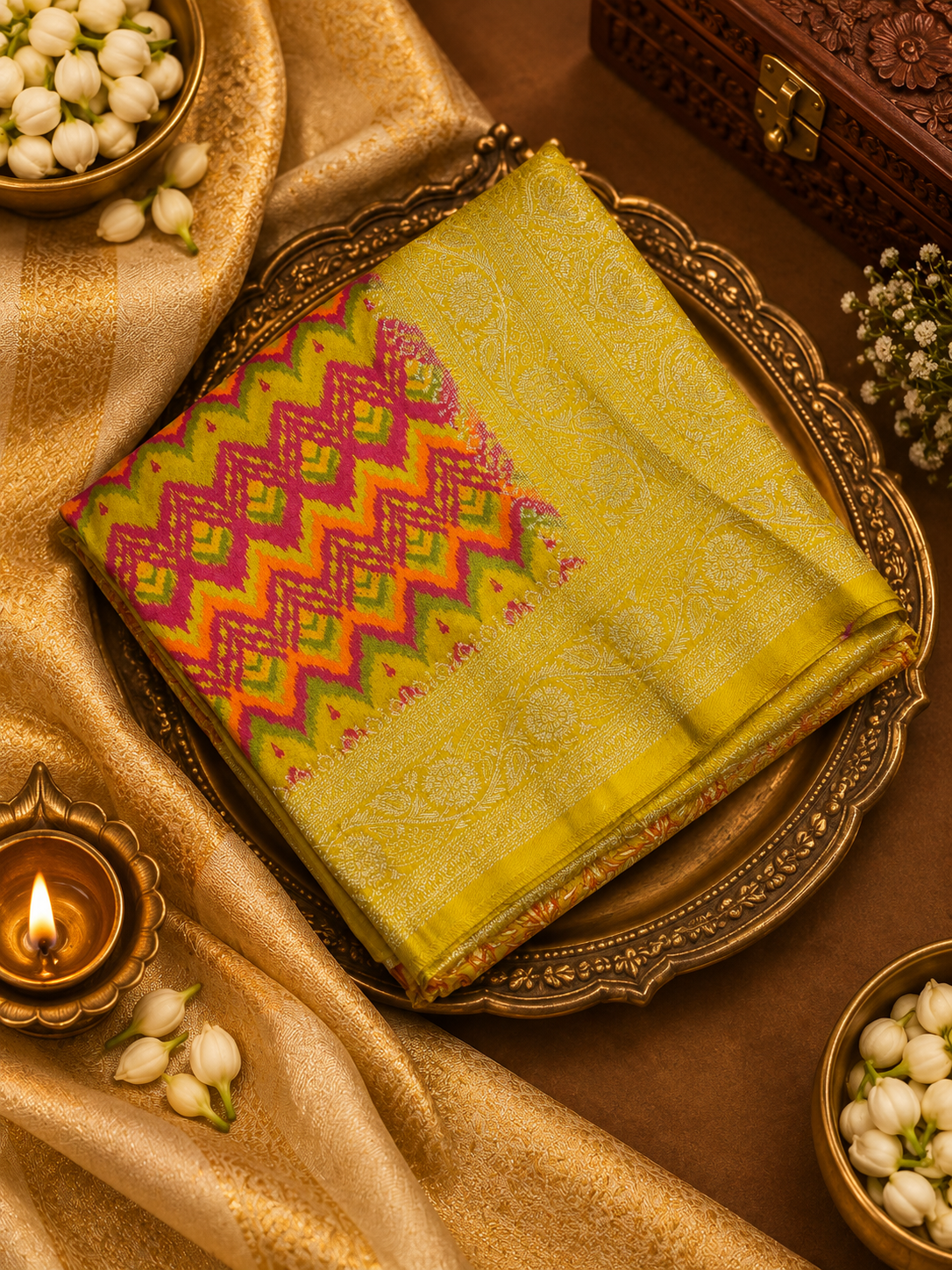 Premium Kalamkari Crepe Silk Saree - 902261