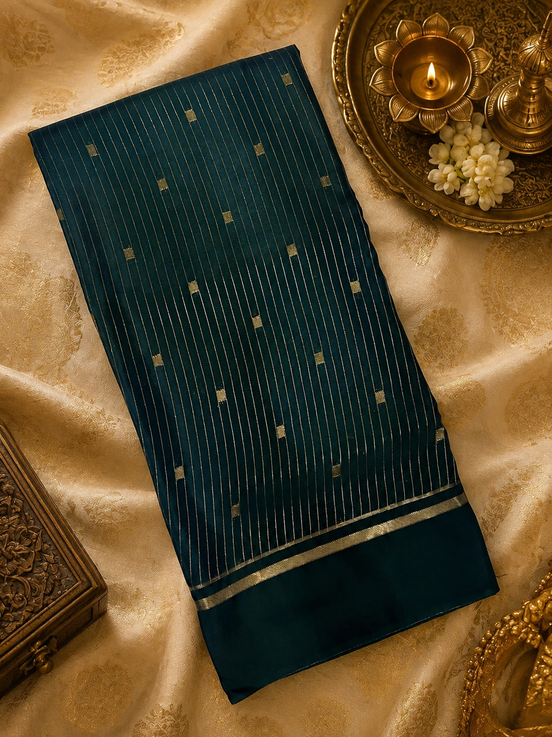 Pure Mix Crepe Mysore Silk Saree